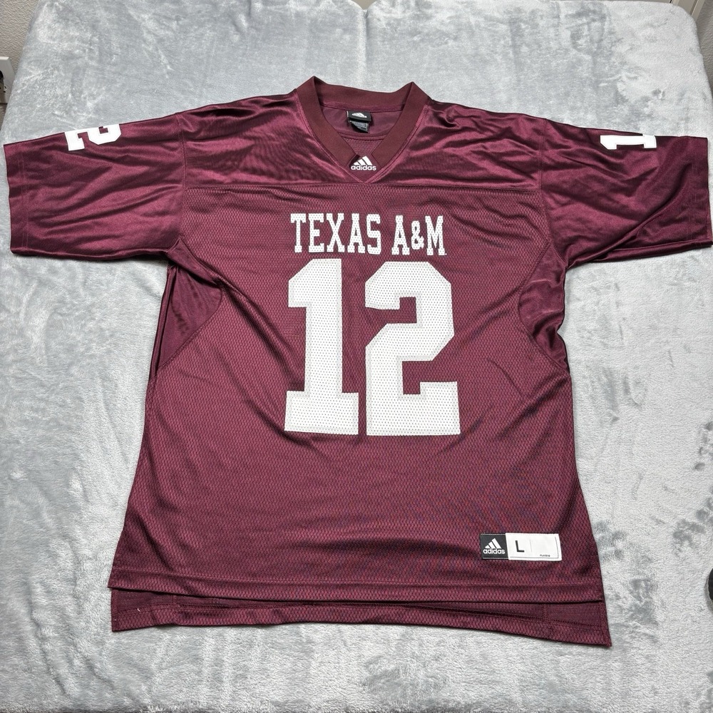 Adidas Texas A&M Aggies #12 12th Man Football Jersey SEC Adult Large Maroon 2011